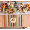 Ruvanti Placemats 100% Cotton 13x19 Inch, Dining Table Placemats Set of 6, Modern Place Mats for Dining Table Decor, Kitchen & Table Linens, Coffee Mat for Christmas Dinners – Multi Stripe