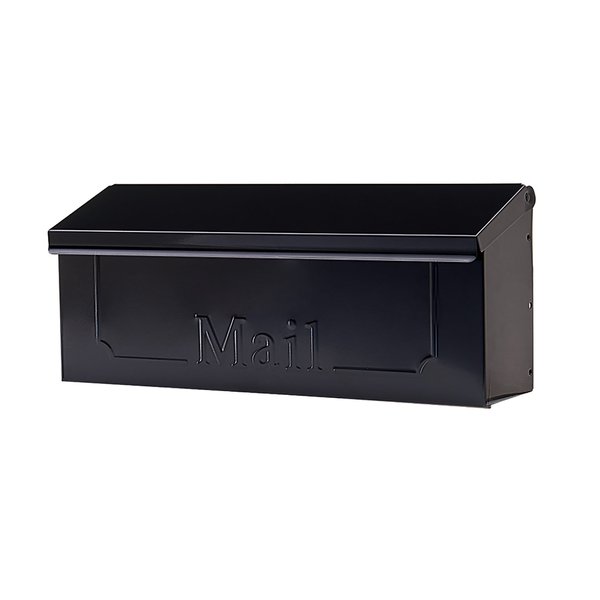 Gibraltar Mailboxes Townhouse Small Capacity Galvanized Steel Black, Wall-Mount Mailbox, THHB0001