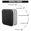 Bivisen CD/DVD Case Wallet, 48 Capacity, Black, Plastic, Portable, Lightweight