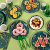 Cecnamt Dinosaur Birthday Decorations, 170 Pcs Dinosaur Party Supplies, Dinosaur Party Decorations Including Banner, Plates, Cups, Napkins, Cutlery and Tablecloths, Serves 24