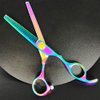 MISSUM Thinning Shears For Hair Cutting - 6.5" Hair Thinning Scissors For Cutting Hair - Rainbow Hair Thinning Shears For Women And Men With Gold Adjustable Screws