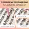 Tecxin-Mix Natural Lash Clusters Kit Extentions Korean Self Adhesive Clusters False Eyelashes Easy Appy,Press On Pre-glued Tech,No Glue,and No Sticky Residue,10-12mm 120 Pcs(Christmas Gift)