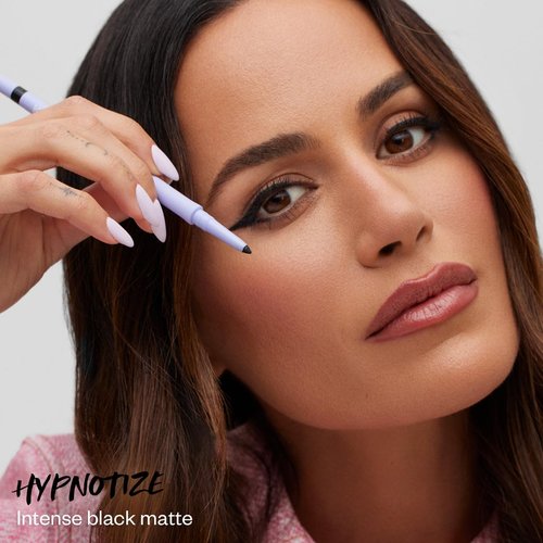 Kosas Soulgazer Gel Eyeliner (Hypnotize) - Waterproof, Smudge-Proof Pen with Hyaluronic Acid - Retractable Eyeliner Pencil with Sharpener & Smudger, Long-Lasting - Intense Black Matte