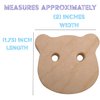 Mandarin Bird Toys by M&M 5028 Pk4 Leather Teddy Heads - USA Sourced Vegetable Tanned Thickly Sliced Leather Teddy Bead Heads, Delightful Design, Punched Holes, Chewable Fun for All Bird Species