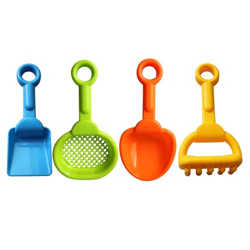 LUOZZY 4Pcs Sand Shovels for Kids Beach Toys Shovels & Sandbox Shovel Beach Bucket Beach Shovel Tool Kit