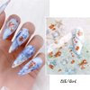Christmas Nail Stickers Decals Nail Foil Transfer Sticker 10 Sheets Xmas Holiday Decorations Christmas Santa Snowflake Deer Christmas Tree Stickers for Manicure Supplies