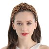 QIANXUAN Wide Headbands Knot Turban Top Knotted Headband For Women Top Knot Headband Plaid Fashion Print Polka Dot Hair Accessories Checkerboard Lattice Hairband Wave Point
