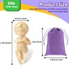 ZYFLSQ 24 Pcs King Cake Baby Jesus Figure, 1.5'' King Cake Babies Plastic Jesus Doll with Gift Bag, Mini Jesus Figurines in Bulk for Mardi Gras Party King Cake Toppers Decorations Epiphany Gifts