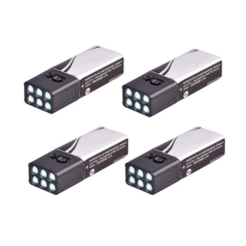 LIXADA LED Handheld Flashlight Super Bright Mini LED Handheld Flashlight Pokect Battery Light Torch for Outdoor Camping, Hiking, Hunting, Fishing (Black-4pcs)