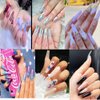 Natural Coffin Acrylic Nails-500pcs Half Cover Nails Coffin Shaped Ballerina Nails Tips Long Acrylic False Fake Nail Artificial, 10 Size with Box