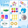 (100 Pcs) Fidget Toys Pack, Party Favors Stress Relief & Anxiety Relief Sensory Toy， Classroom Prizes Pinata Filler Treasure Box，Stocking Stuffers Gifts for Kids Boys Girls Teens