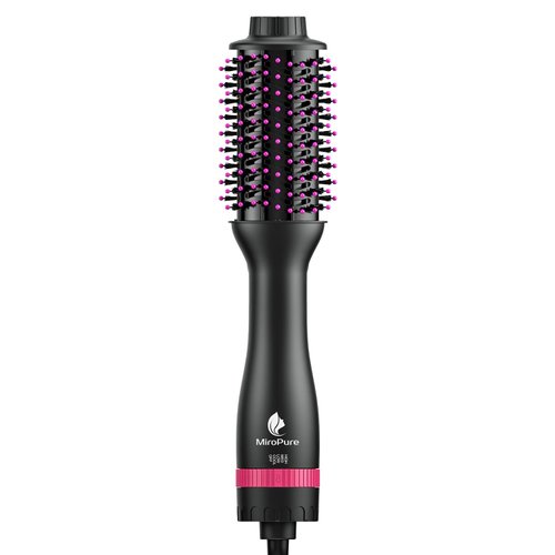 MiroPure Hair Dryer Brush Blow Dryer Brush in One, 4 in 1 Hair Dryer and Styler Volumizer with 4 Speed Temp Settings, Hot Air Brush for All Hair Style and Fast Drying, Purple Red