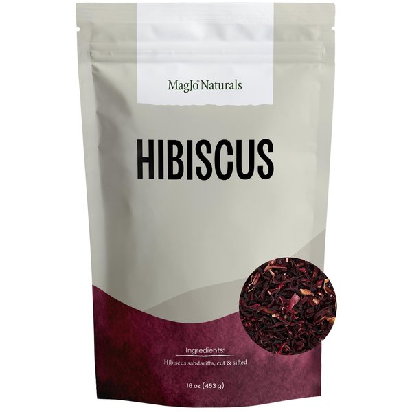 MagJo Naturals, Hibiscus Flowers 1LB (16 Oz) Hibiscus tea cut & sifted hibiscus flowers, Flor de Jamaica