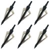 AREYCVK Archery Broadheads, 100 Grains Screw in Arrow Archery 3 Blades Hunting Heads Arrow Tips Compatible Crossbow& Compound Bow with Broadhead Storage Case (12PCS) (Black)
