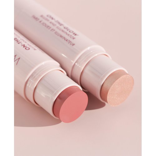 Wander Beauty On-the-Glow Blush and Illuminator - Bare/Nude Glow - 7-in-1 Hydrating Cream Blush & Highlighting Stick - Stick Blush for Cheeks, Lip, Face & Body - Highlighter Makeup & Blush - 0.4 oz