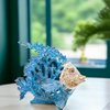 VVGIFTS Beach Coastal Decor Coral Reef Angelfish Home Office Desk Decor Sculpture Statue for Tabletop Shelf Bathroom Decoration Ornament Gift (Turquoise and Blue)