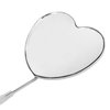 Lash Mirror Eyelash Extension Mirror Eyelash Makeup Mirror Heart Shaped Lash Mirror Professional Portable Stainless Steel Makeup Eyelash Mirror for Lash Extension (Silver)