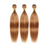 P27/30 Straight Bundles Human Hair Highlight Honey Blonde 3 Bundles 28 28 28 Inch Double Weft Brazilian 8A Virgin Weave Human Hair Extensions 2 Tone Blonde Mixed With Brown Bundles