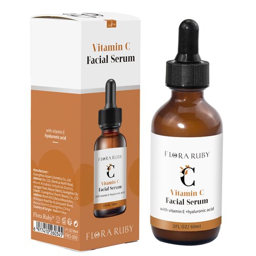 Pure Vitamin C Facial Serum Anti Aging Face Serum with Vitamin C, Hyaluronic Acid, Vitamin E & More – Brightening Serum for Dark Spots, Sensitive Skin & Wrinkles, 2 Fl Oz
