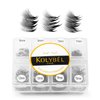 Premade Fans Eyelash Extensions 600 Fans 10D Handmade Volume Lashes Extensions 0.07mm Thickness 8-15mm D Curl Premade Volume Eyelash Extension Middle Stem Promade Lashes(600Fans-10D-0.07D,8-15mm)