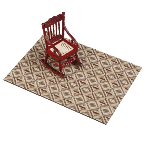 Dollhouse Flooring, Miniature Accessories, 1/12 Scale Square Tiles, Dollhouse Parquet Flooring, 70pcs, REDUCIO!