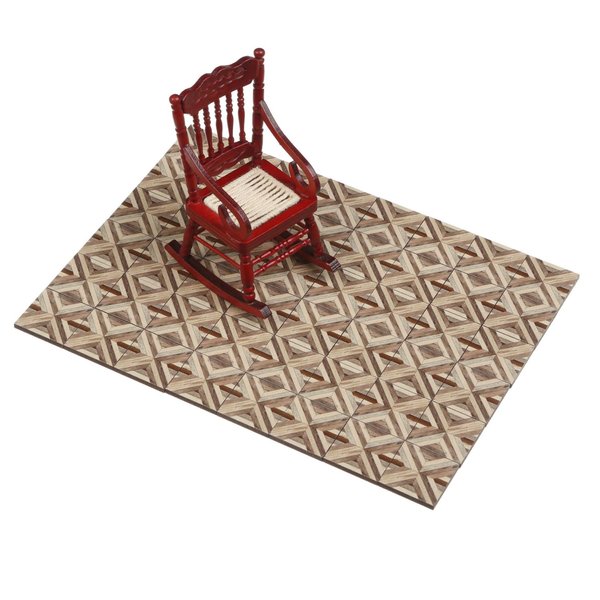 Dollhouse Flooring, Miniature Accessories, 1/12 Scale Square Tiles, Dollhouse Parquet Flooring, 70pcs, REDUCIO!