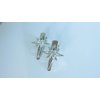 Generic Two small tiny silver star crystal alligator hair clips fine hair