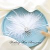 Latious Feather Bride Wedding Hair Comb White 1920s Flapper Hair Pieces Fascinator Hair Accessories for Women and Girls