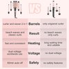 Beach Waver 3 Barrel Curling Iron 5 in 1 Curling Wand Set Three Hair Curlers Triple Hair Crimper Tool for Women 3/8 inch - 1 1/4 inch Wands with Attachments for All Hair Style(Rose Black)