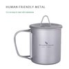 Boundless Voyage Titanium Cup with Lid Outdoor Camping Ultralight Water Tea Coffee Mug 200ML/300ML/450ML (200ml (6.7fl oz))