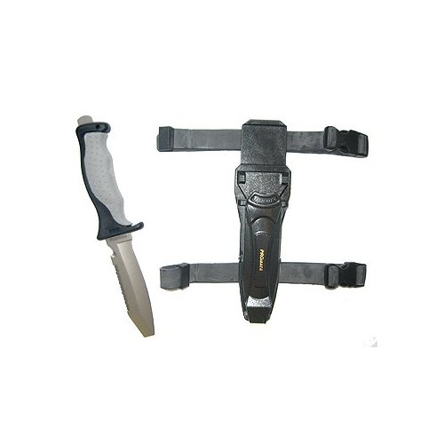 Blunt Tip Titanium Scuba Diving Knife - Sure Grip for Scuba Diving Dive Diver Divers Knives Knife Snorkel Snorkeling