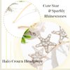 Formery Star Rhinestones Crown Headband Crystals Greek Goddess Hair Bands Party Festival Prom Headpiece Hair Accessories for Women and Girls (Gold)