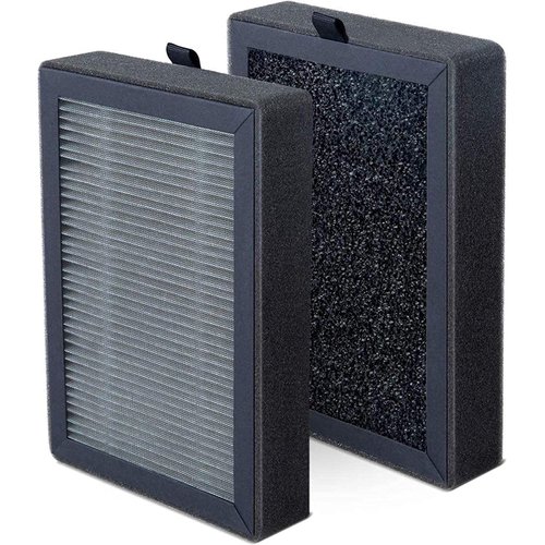 LEVOIT LV-H128 Air Purifier Replacement, 3-in-1 Pre-Filter, Capture Dust Smoke Pollen, Activated Carbon, 3-Stage Filtration System, 2 Piece Set, LV-H128-RF, 1 Pack