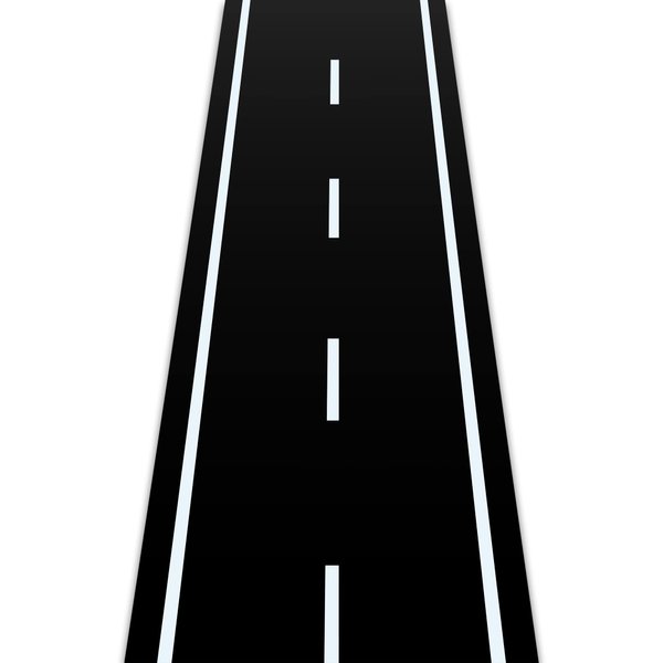 Racetrack Floor Running Black Racer Party Decoration Mat Road Table Runner Long Racetrack Tablecloth Drag for Party (Simple Style,16 ft x 2 ft)