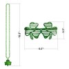 St. Patrick's Day Clover Shamrock Beads Necklace Shutter Glasses Eyeglasses Sunglasses Women Green Irish Day Parade Carnival Holiday Beaded Party Supplies Favor Leprechaun Costume Accessories 8 Pack