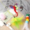 8 Pcs Doorway Cat Toys Indoor Feather Cat Toys Door Hanger Cat Toys Interactive Hanging Cat Toys Dragonfly Little Mouse Toys Retractable Cat Teaser Toys Kitten Toys for Play, 6 Styles (Cute Style)
