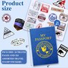 Sureio 348 Pcs Passport Book Set 24 Blank Passport Books with 324 Assorted Travel Stickers for Scrapbooks Party Favors Wall Decals Arts Crafts Supplies Game Prizes Collections