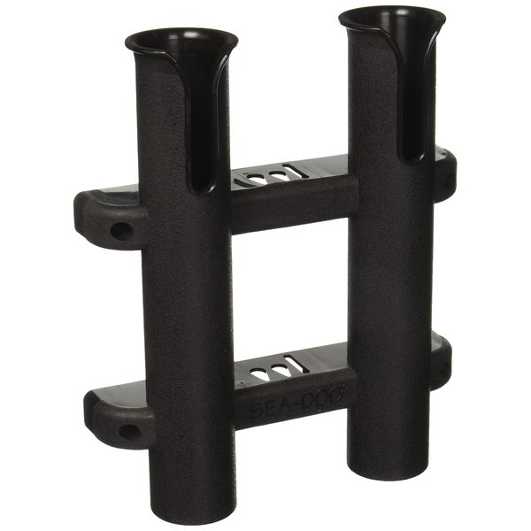 Sea Dog Line 325029-1 Two Pole Side Mount Rod Holder, Black