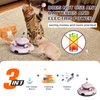 Zaabaaziba Interactive Cat Toys, Track Balls Kitten Toy for Indoor, High-Elasticity Cat Teaser Wand Cat Feather Toy, Perfect Toy for Multi-Cat Households for All Cat Breeds Pink