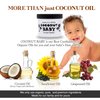 Coconut Essentials Coconut Baby Oil Organic Moisturizer for Cradle Cap Treatment | Eczema & Psoriasis Relief | Massage Oil for Sensitive Skin | Hair Growth & Diaper Rash prevention| 4 fl oz