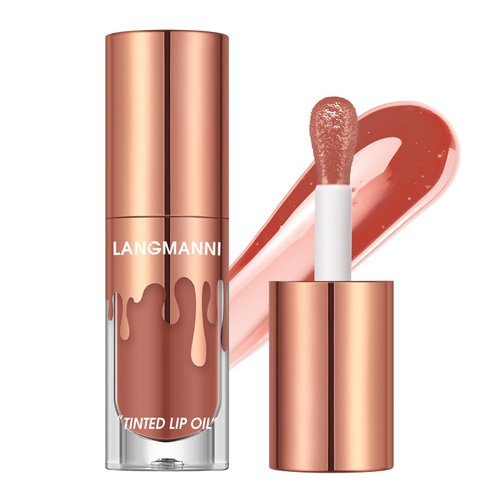 LANGMANNI Tinted Lip Oil, Vibrant High-Shine Moisturizing Lip Care, Six Distinct Shades With Versatile & Cruelty-Free 0.24 Fl oz (#03, 0.25 Fl Oz (Pack of 1))
