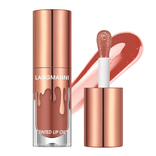 LANGMANNI Tinted Lip Oil, Vibrant High-Shine Moisturizing Lip Care, Six Distinct Shades With Versatile & Cruelty-Free 0.24 Fl oz (#03, 0.25 Fl Oz (Pack of 1))