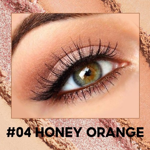 CARSLAN Eyeshadow Palette, Longlasting Eye Makeup Palettes in Matte, Shimmer Eye Shadow, High Pigmented Warm Natural sombras para ojos for Daily Use, 04 Honey Orange