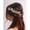 Teyglen Silver Rhinestone Wedding Hair Comb and Hair Pins Hair Accessories for Women Silver Crystal Side Comb Bridal Hair Piece Wedding Headpiece for Party Prom