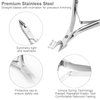 Metal Nail Cuticle Trimmer with Cuticle Pusher and Cutter, 2 Pcs Professional Cuticle Remover Tool Kit, Cuticle Cutter Set, Cuticle Nippers, Cuticle Clippers for Women, Manicure Pedicure Tool YLYL