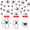 JIALWEN 120 Pieces Realistic Plastic Spiders 3 Sizes Small Spider Toys Black Fake Spiders Halloween Prank Props for Halloween Home Party Decorations