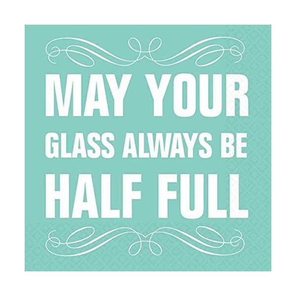 amscan May Your Glass Be Half Full Beverage Napkins