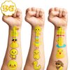 100 PCS Rubber Duck Temporary Tattoos Themed Birthday Party Decorations Supplies Favors Decor Cute Little Yellow Ducky Tattoo Stickers Gifts For Game Boys Girls Classroom School Prizes Carnival