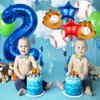 Baseball Balloons 2nd Birthday Decorations for Boys, Baseball Party Decorations Baseball Sports Theme Party Supplies, 40 inch Foil Number Balloons Number 2 Balloon Blue Red White Sports Balloon Kits