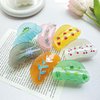 3.2" Vintage Pattern Print Hair Claw Clip with Cherry Non-Slip Strong Hold Hair Accessories for Women Girls Thin Hair, Cherry White